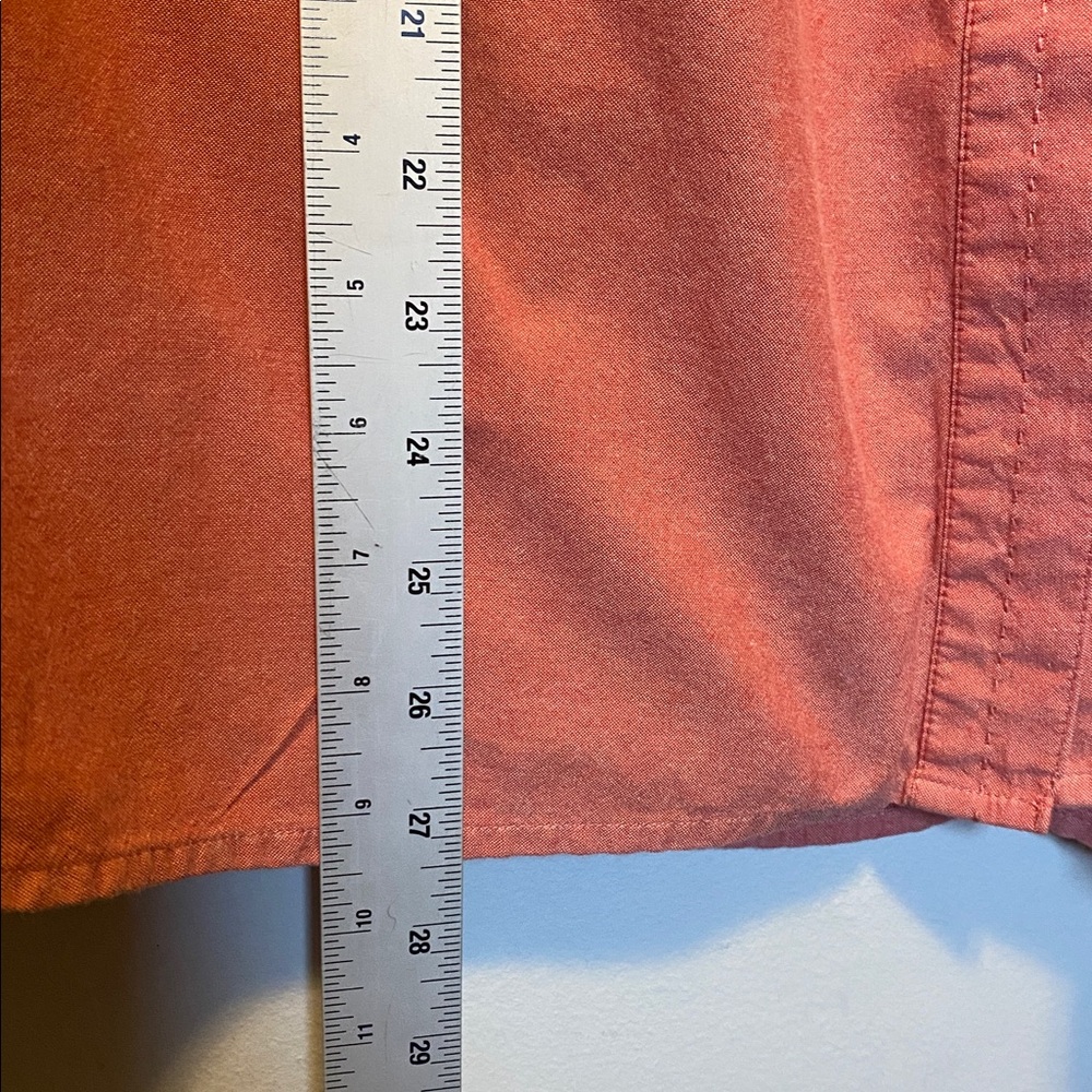 Woolrich Button Up Shirt Women XL Pink Cotton Pintucked Long Roll Tab Sleeve Top - Picture 13 of 14